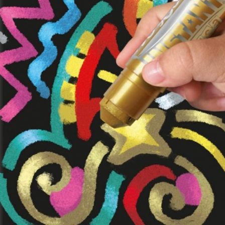 Playcolor Metallic One Témperas Sólidas en Barra, 6 Colores Metalizados Surtidos